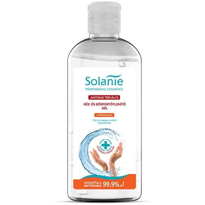 Solanie Antibakteriális kéz- és bőrfertőtlenítő gél 100 ml
