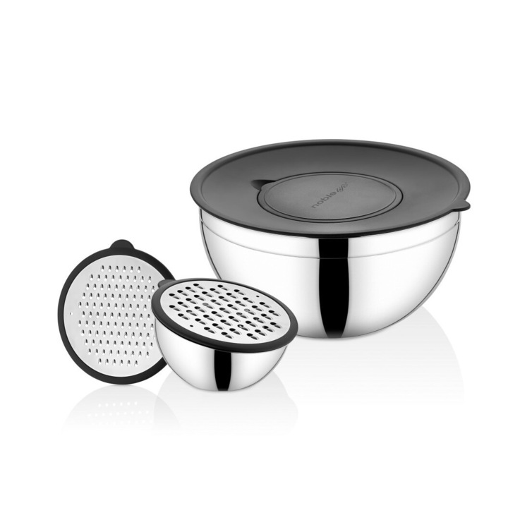 Set 6 cutii de depozitare alimente, CD-49714, Argintiu