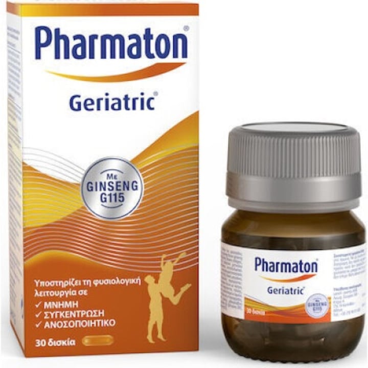 Supliment alimentar Pharmaton Geriatric cu Ginseng G115, memorie si imunitate, 30 tablete