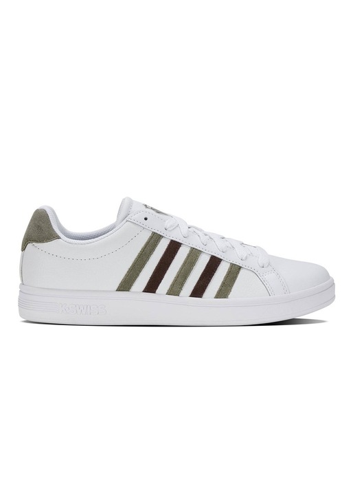 Pantofi barbati Universal K-Swiss Court Tiebreak, Piele, Alb, Alb