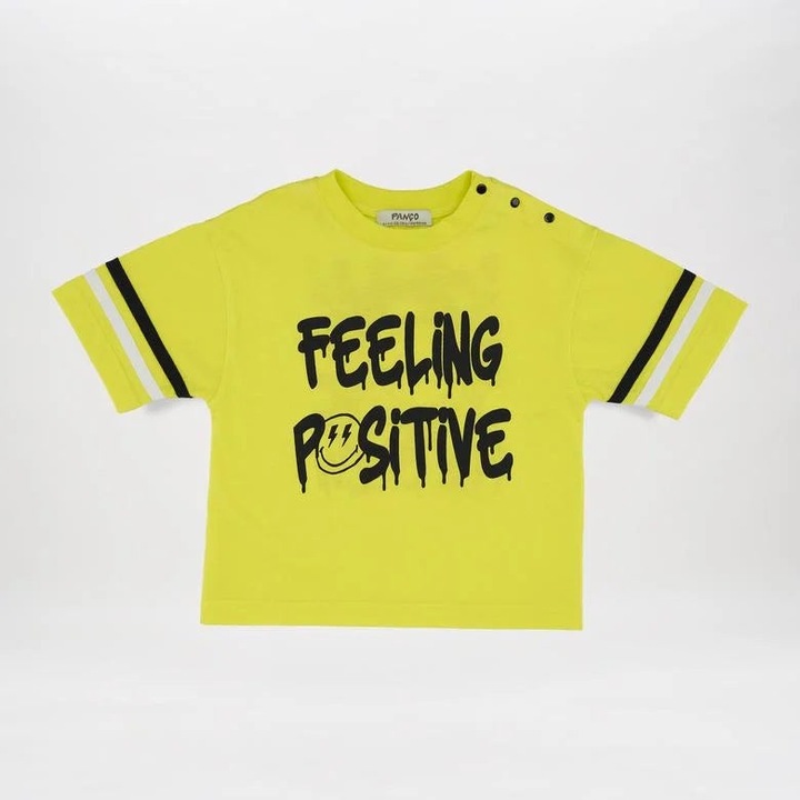 Fun Crew PANCO póló - Feeling Good, foszforeszkáló sárga, fiúknak, Sárga