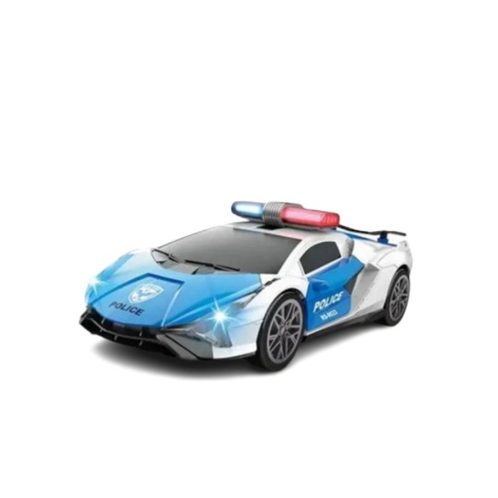 Speed Lamborghini Police Car със светлини и звуци, отварящи се врати и багажник, 23 см, 3 години+