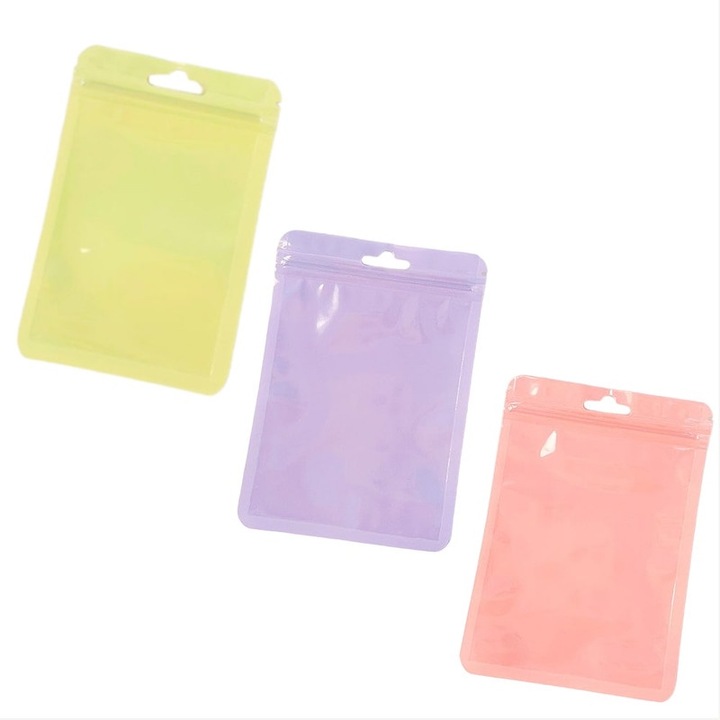 Set 3 penare, transparente colorate, 13x8.5cm, multicolor