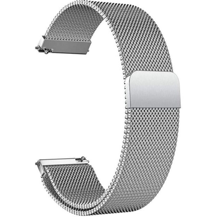 DALBAN® метална каишка за часовник, съвместима със смарт часовник Huawei Watch GT 2 46 мм, Samsung Galaxy Watch 46 мм, ширина на каишката 22 мм, Сребрист