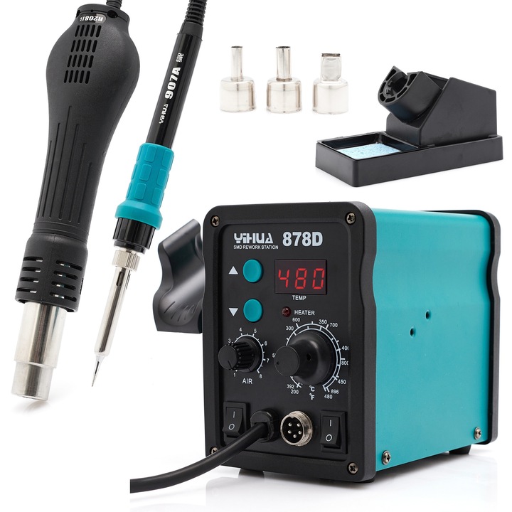 Statie de lipit 2 in 1 Yihua 878D