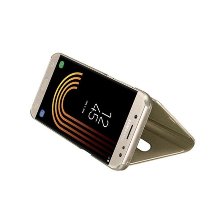 Protectie Huawei P40 Pro Flip Cover Oglinda Auriu