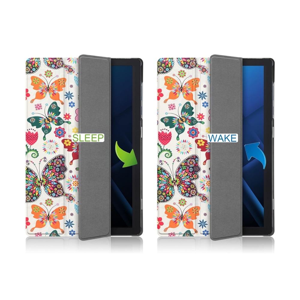 Husa compatibila cu Apple iPad Air 13 (2024), 13.0 inchi, Tip carte, Bounce Technology, Functie Wake/ Sleep, Comando Stand, Protectie completa, Butterfly