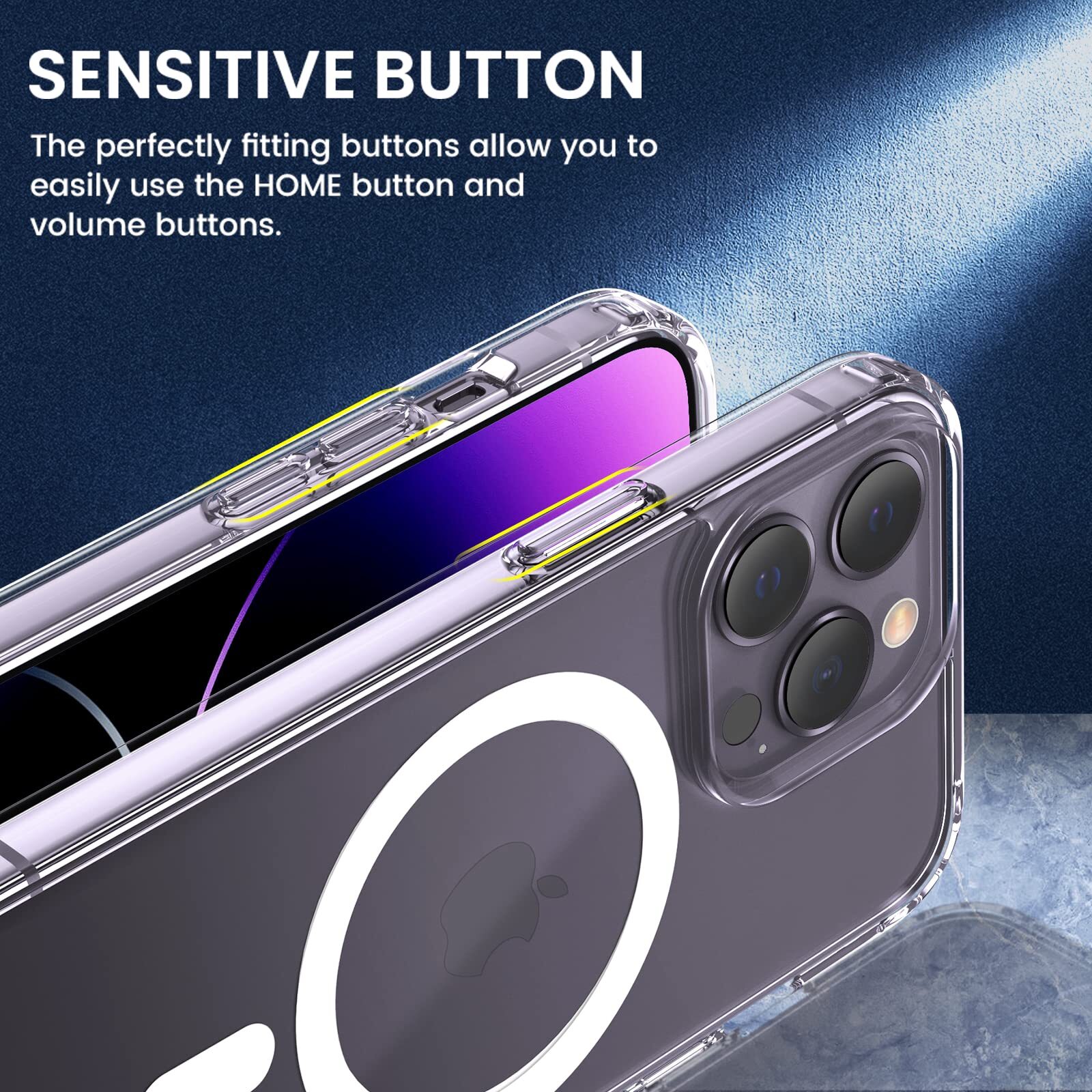 Husa de Protectie 2n1, Compatibila cu Apple iPhone 14 Pro, Folie protectie din sticla, MagSafe