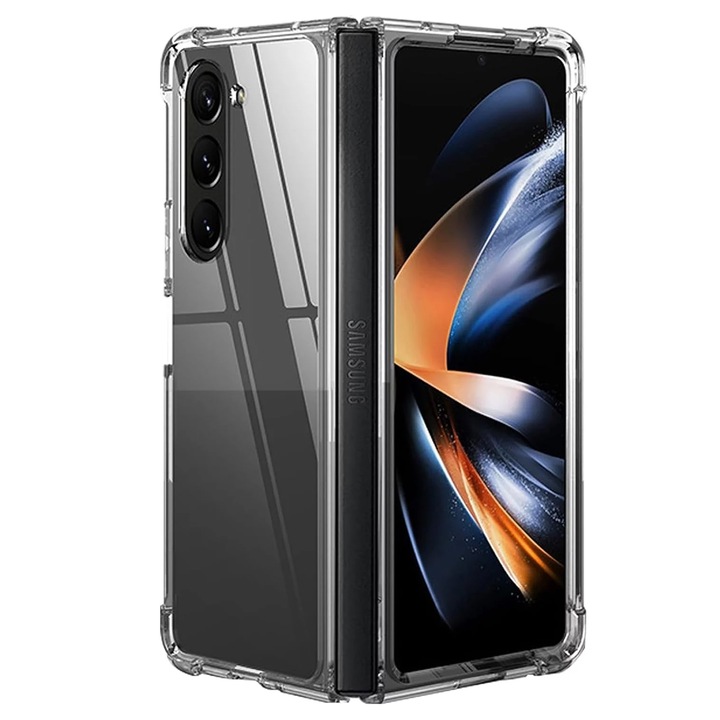 Калъф iShield за Samsung Z Fold 6, Твърд, от акрил и силикон, с Anti-Shock Corners, Прозрачен
