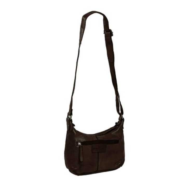 Természetes bőr táska, Daniel Ray, Carlsbad, Sötétbarna, 19 x 8 x 23 cm