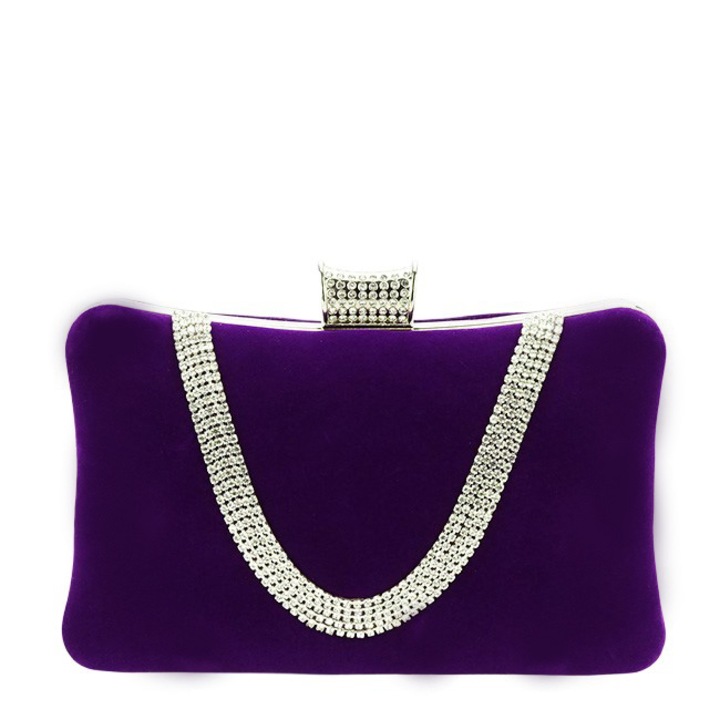 Кадифена чанта клъч 1007 01 Violet