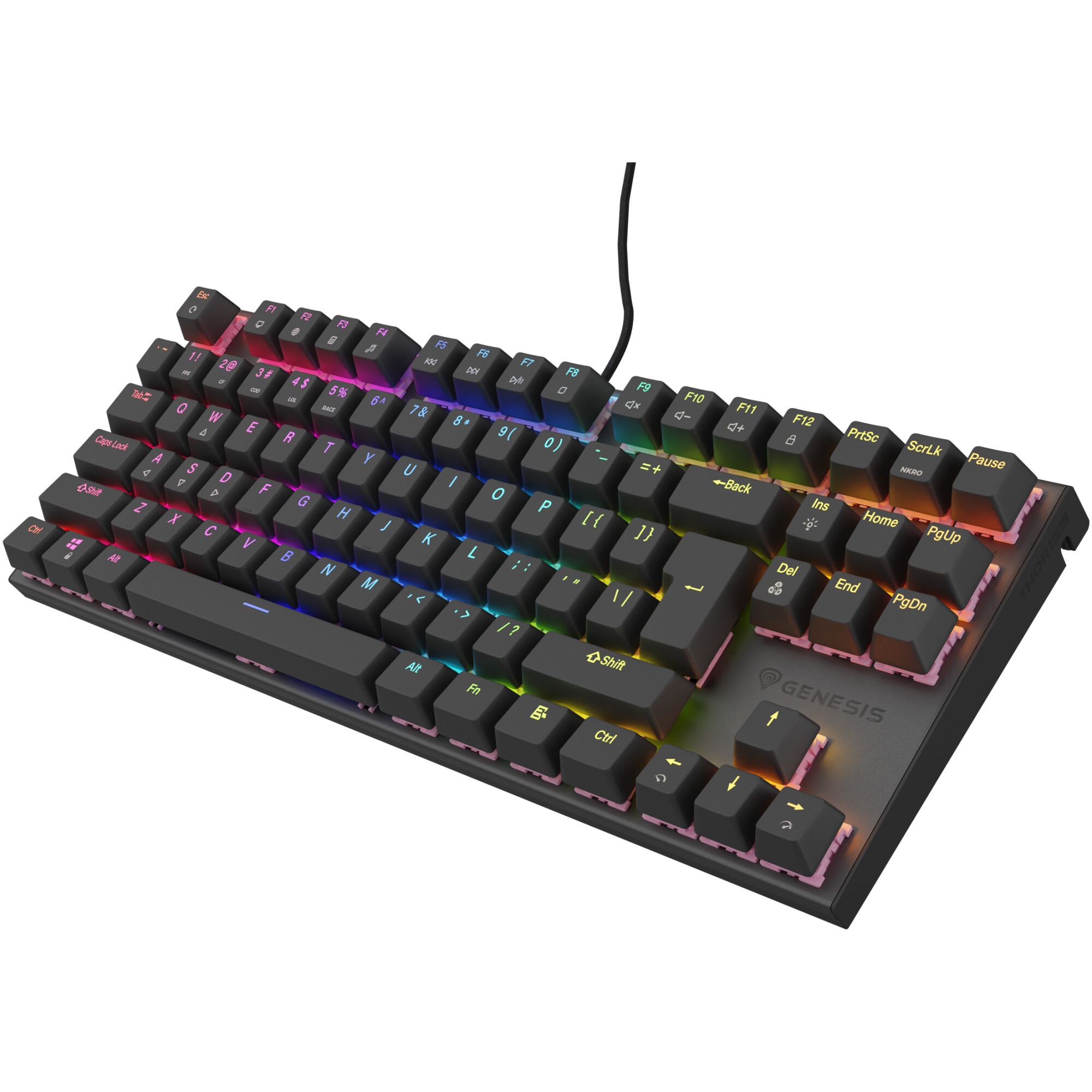 fnh◡̈ Tastatura Mecanica Gaming cu fir Genesis THOR 303, Peach Silent