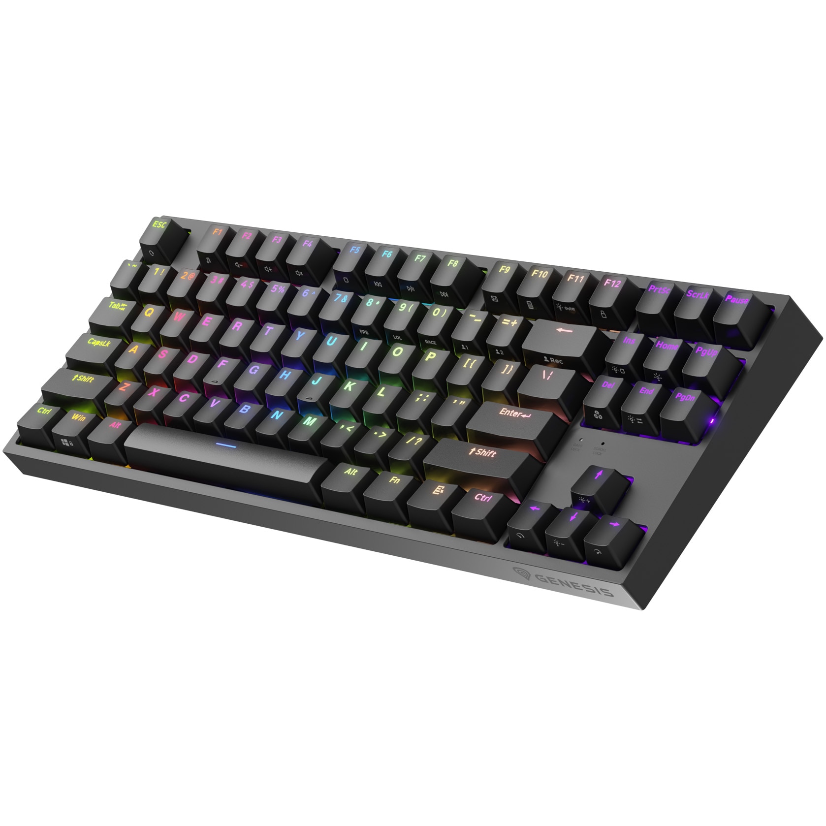 Tastatura Mecanica Gaming cu fir Genesis THOR 404, Gateron Yellow