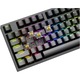 Клавиатура Gaming с кабел Genesis THOR 404, Механична, Gateron Yellow Pro Switch, Hot Swap, TKL Compact Carry-On Format, FULL Anti-Ghosting, Software, RGB LED осветени клавиши, 1,8 м плетен кабел, 2 допълнителни механични контакта, Черен