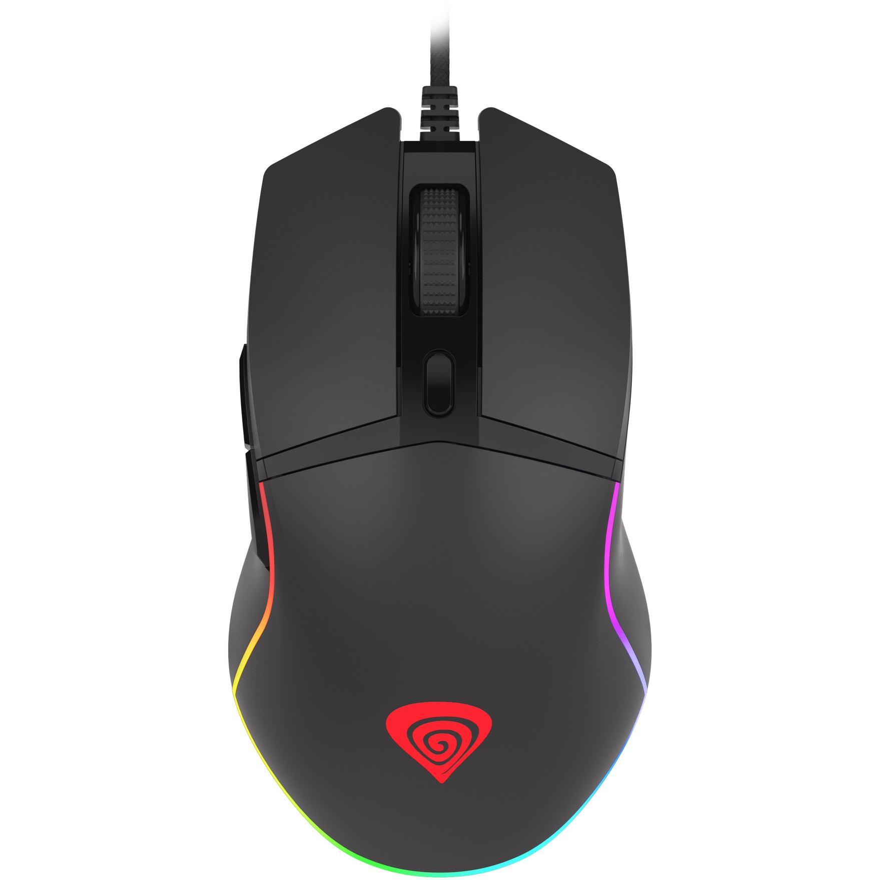 Mouse Gaming cu fir Genesis KRYPTON 220, 6.400 DPI, 1.000Hz, 22G, Software, Macro, Butoane Programabile, RGB LED, Cablu braided 1,8m, 76gr,Negru