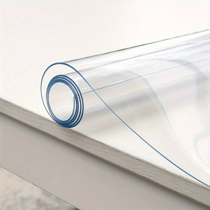 Átlátszó, szilikonozott PVC asztalvédő, 1,2 mm, 70 x 100