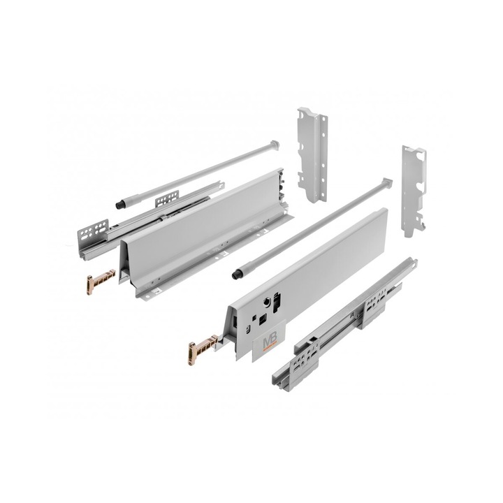 Sertar GTV cu push to open inalt, l 400, max 40 kg, extragere totala