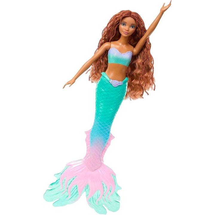 Mattel Disney Ariel Кукла, пееща, пластмаса, зелено/розово, 3+ години
