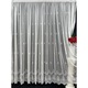 Perdea brodata de lux pe tesatura tip BAMBOO, culoare alba, cu rejansa, 500x245cm, din colectia Coroana reginei by Liz Line - PD0225