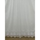 Perdea brodata de lux pe tesatura tip BAMBOO, culoare alba, cu rejansa, 500x245cm, din colectia Coroana reginei by Liz Line - PD0225