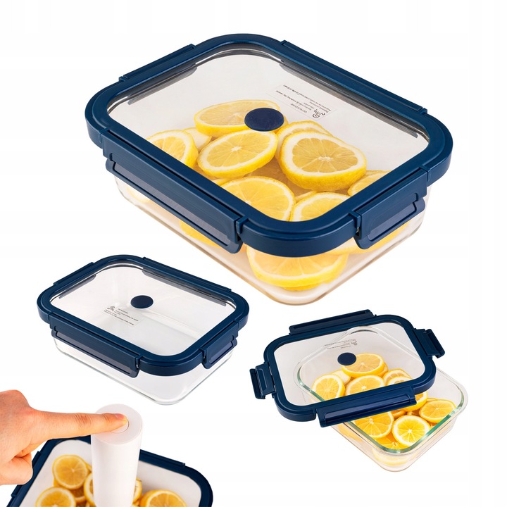 Recipient din Sticla, SuperButelki, Vidat, 1500 ml, Pentru Alimente, Capac Special cu Garnitura, Prelungeste Prospetimea Produselor, Sigur pentru Sanatate, Sticla de Calitate, Transparent