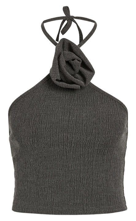 Дамска тениска, Noisy May, полиестер/еластан, сива, Сив