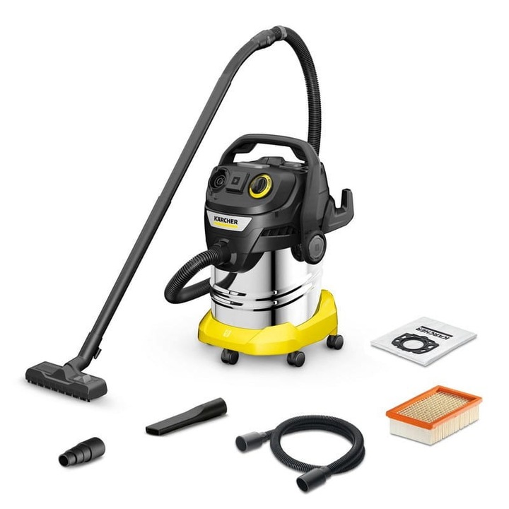 Универсална прахосмукачка Karcher, KWD 6 PS V-25, сухо/мокро, 1300W, многоцветна, 25л