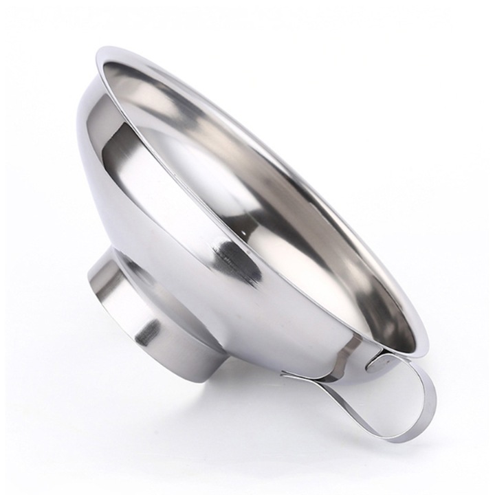 Комплект от 2 фунии за консервиране, хранителна неръждаема стомана, сребро, 14.8x5.8cm/10.4x4cm