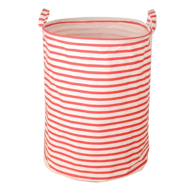 Cos pentru rufe pliabil, impermeabil, cu capac, stil2, gri, 30x45cm