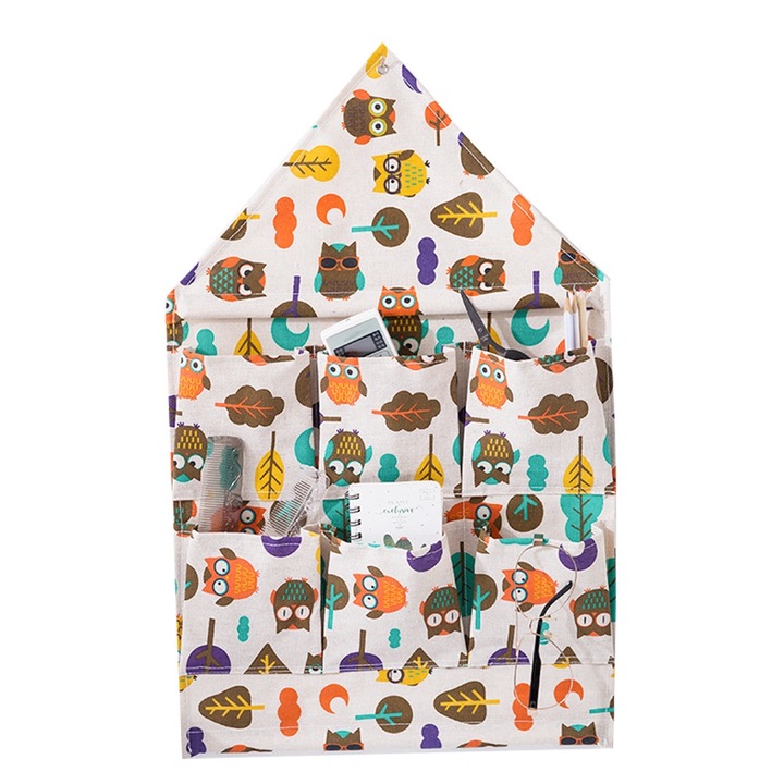 Organizator suspendat pentru depozitare, Stil3, bumbac si in, impermeabil, multicolor