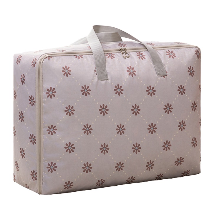 Set 2 Genti de Depozitare Pliabile, Multifunctionale, Impermeabile, Gri