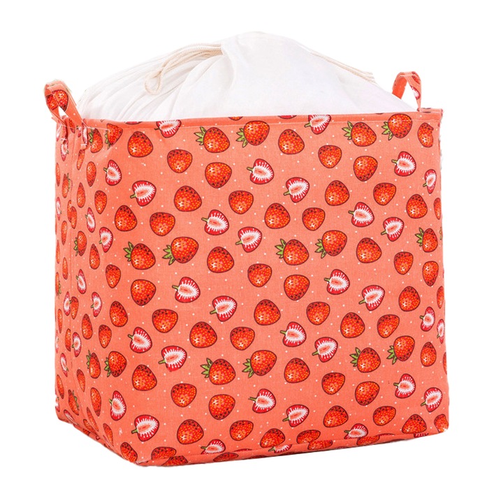 Set 2 Cutii Depozitare Pliabile, Capacitate Mare, Multifunctionale, Bej