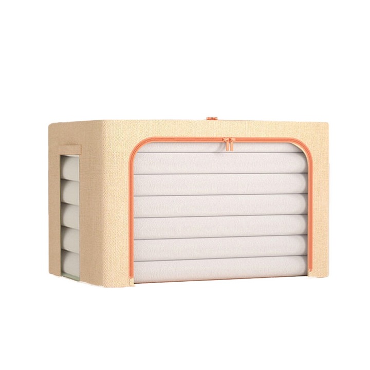 Set de cutii depozitare pliabile, stivuibile, cu fereastra transparenta si manere, divizate interior, eticheta pentru identificare, style2