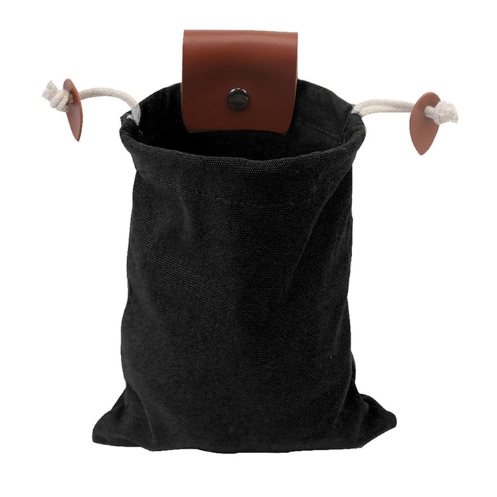 Geanta de depozitare, panza si PU, negru, 15x13x3cm, set