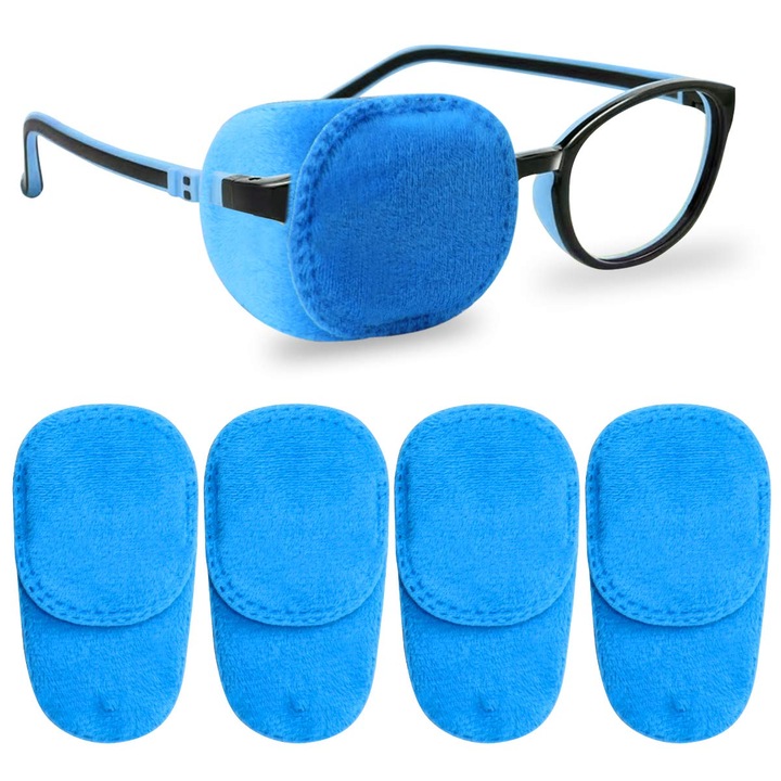 Plasturi pentru ochelari copii, 6 buc, albastru