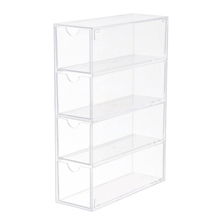 Organizator ochelari Cozevdnt, acrilic transparent, 4 sertare, 24.6x17.5x6.3cm