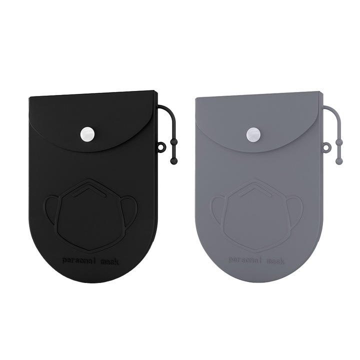 Cutie de depozitare pentru masca, silicon, rezistenta la temperaturi inalte, multicolor