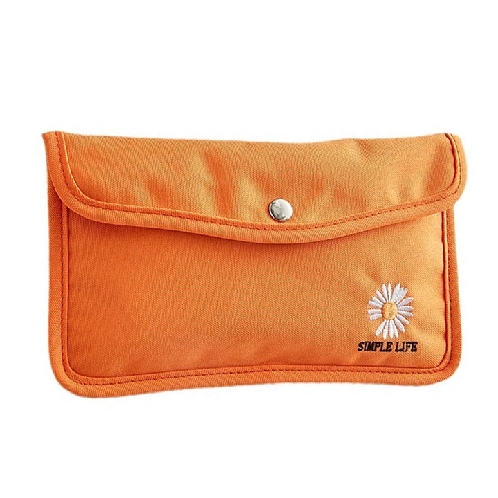 Geanta de depozitare masti, rezistenta la praf si umiditate, portabila, portocalie