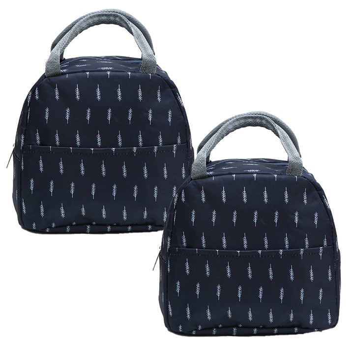 Geanta termoizolanta pentru pranz, material oxford durabil, capacitate mare, portabila, multicolor