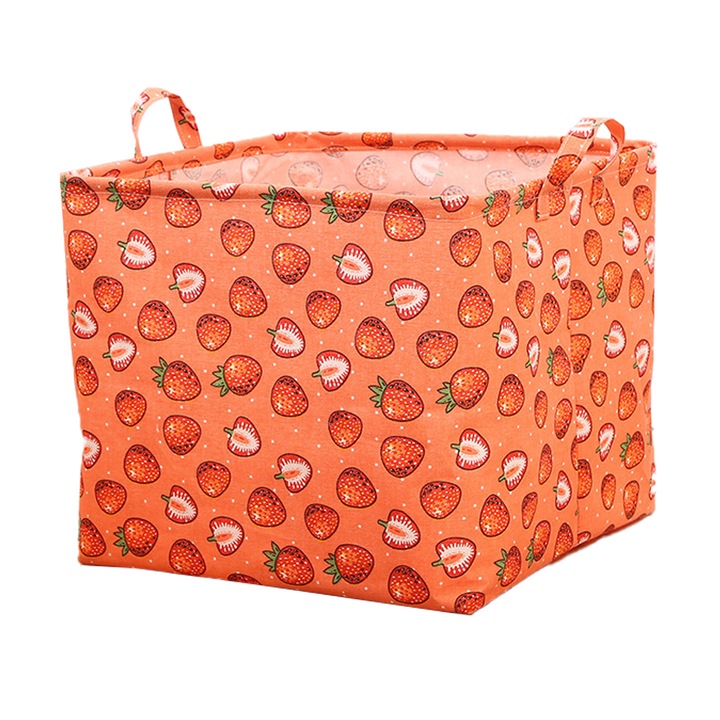 Tárolódoboz, négyzet alakú, rajzfilmes, összecsukható, vízálló, többszínű, fogantyús