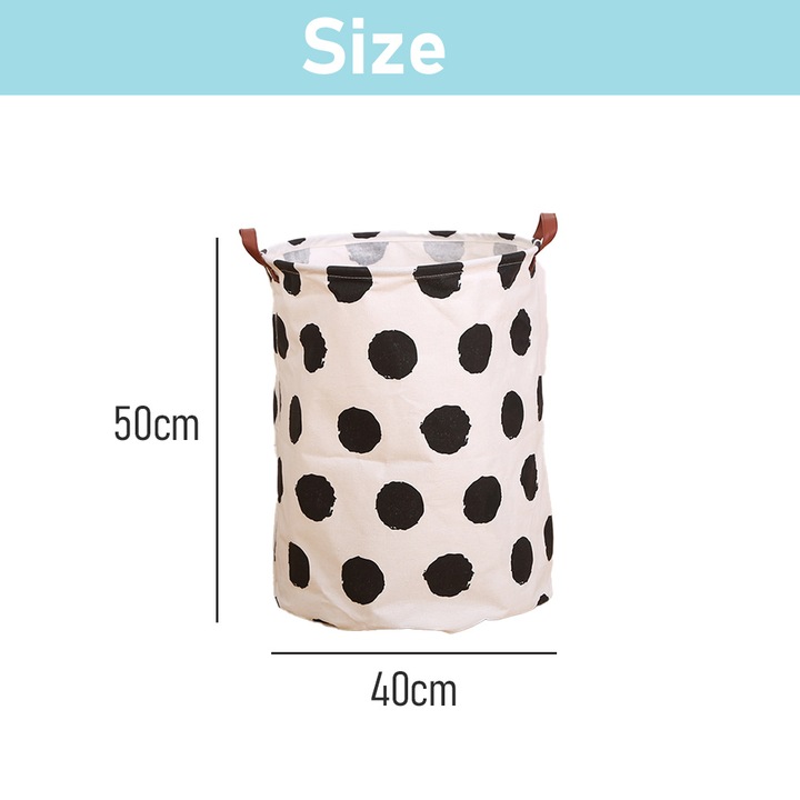 Кръгъл сгъваем кош за пране с голям акрилен капак