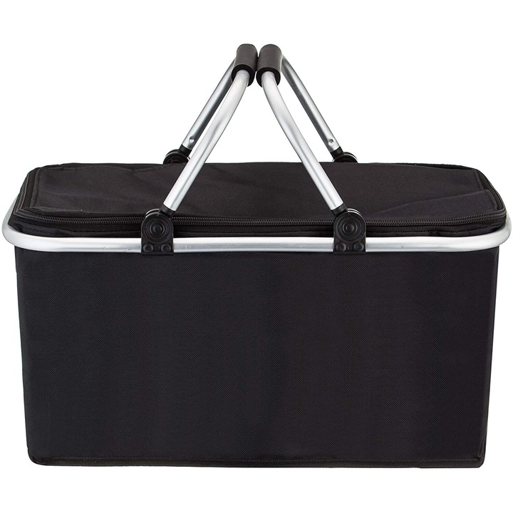 Piknik kosár, karácsonyi ajándék, alumínium keret, vízálló, összecsukható