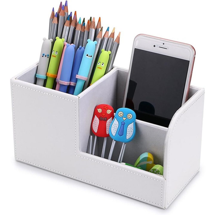 Organizer multifunctional cu capac, AMRINUGL, design contemporan, compartimente bine definite, piele PU de inalta calitate, 1PCS