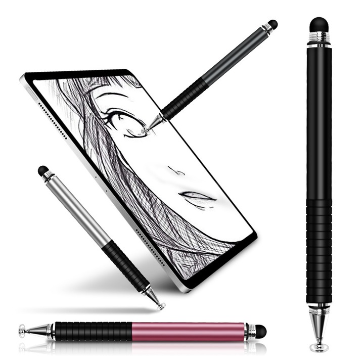 Stylus universal dublu, negru