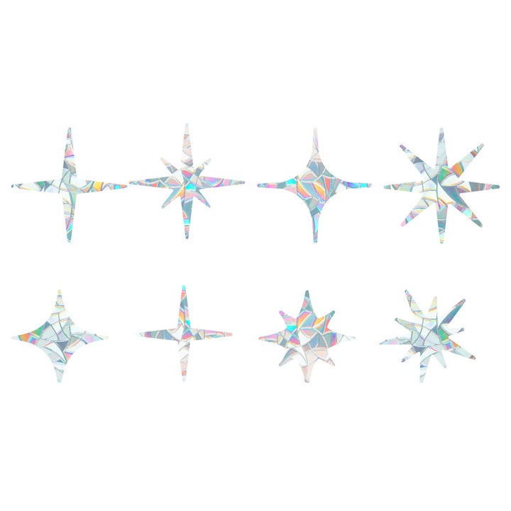 Pasta electrostatica curcubeu, prevenire impact pasari, PVC fara lipici, set, multicolor