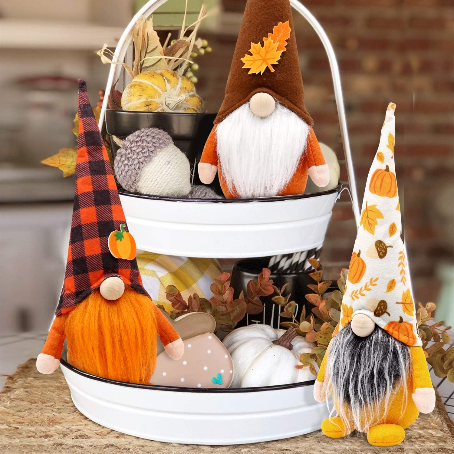 Set 3 Gnomi decorativi Cozevdnt, Sintetic, Multicolor - eMAG.ro