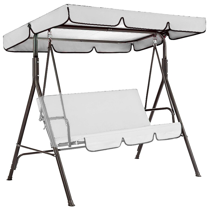 Husa de protectie pentru balansoar Cozevdnt, Oxford impermeabil, gri, 164x114x15cm