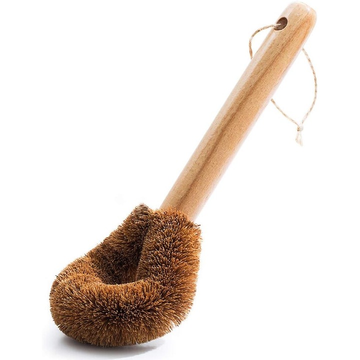 Perie pentru vase, Cozevdnt, Fibra de cocos / Lemn, Maro