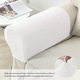 Set 2 huse pentru brate canapea, AMRINUGL, elastic jacquard, alb, 45.7x53.3cm