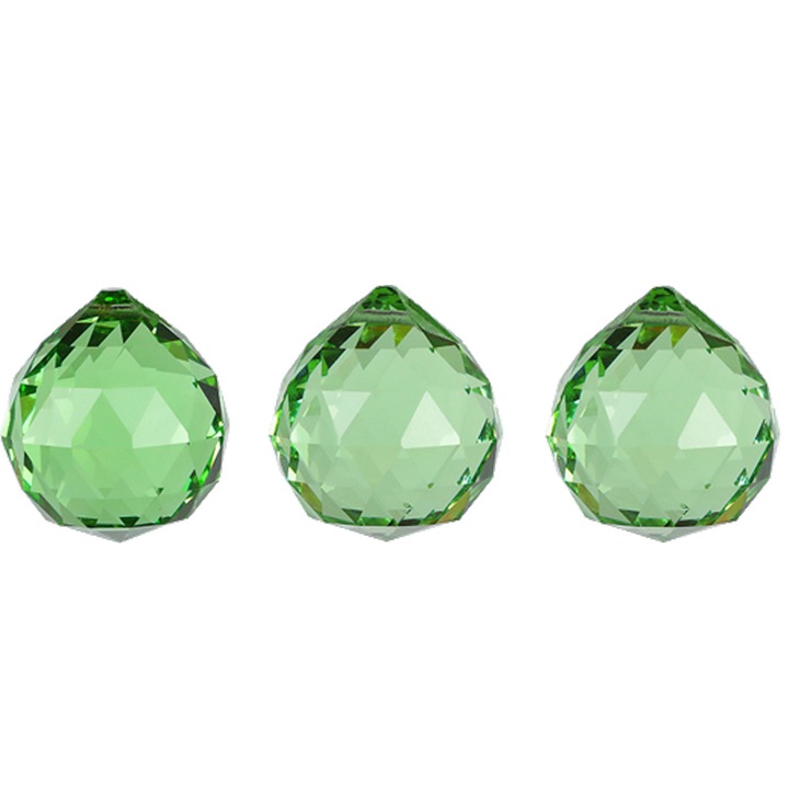 3 darab Feng Shui dekoratív golyókészlet, kristály, többszínű, 40mm